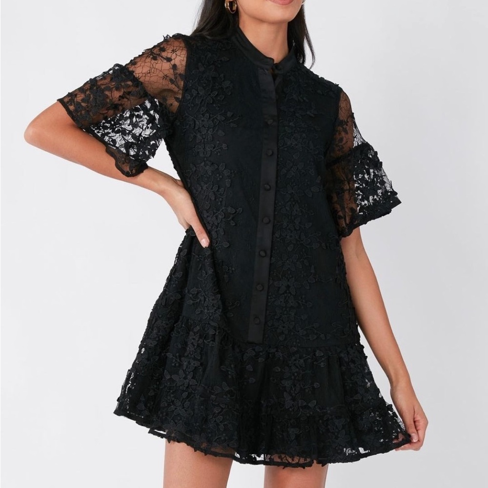 ABBEY GLASS black dress size XS. NWT.